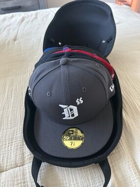 Gray 59FIFTY Fitted Cap with White 'D' Embroidered Logo